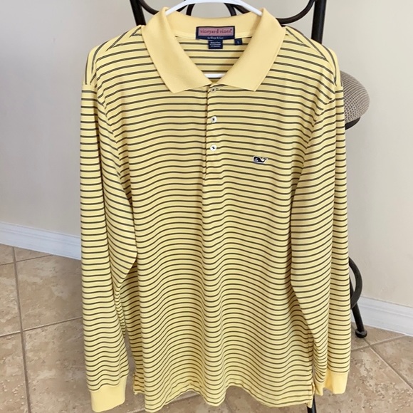 Vineyard Vines Striped Long Sleeve Polo Shirt - Picture 3 of 14